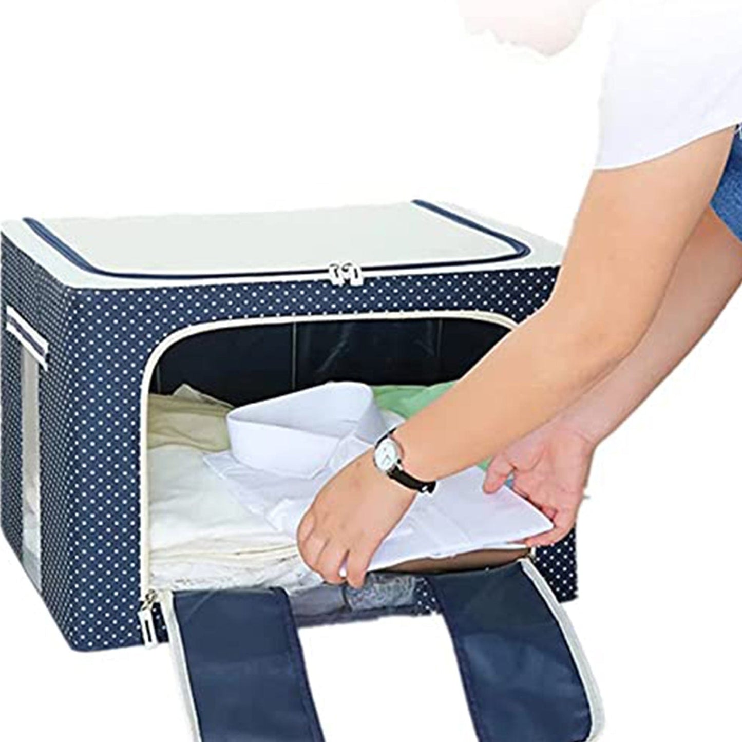 Containzio™️Foldable Steel Frame Clothes Organizer Bag